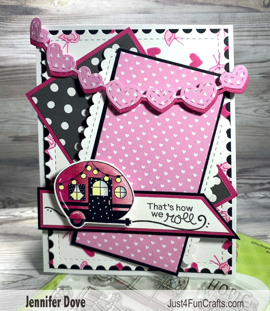 That's How We Roll Card by February Guest Designer Jennifer Dove | Cozy Campers Stamp Set by Newton's Nook Designs #newtonsnook #handmade
