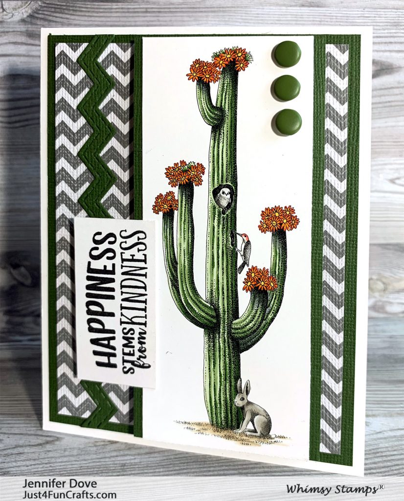 Tall Saguaro Cactus Rubber Stamp