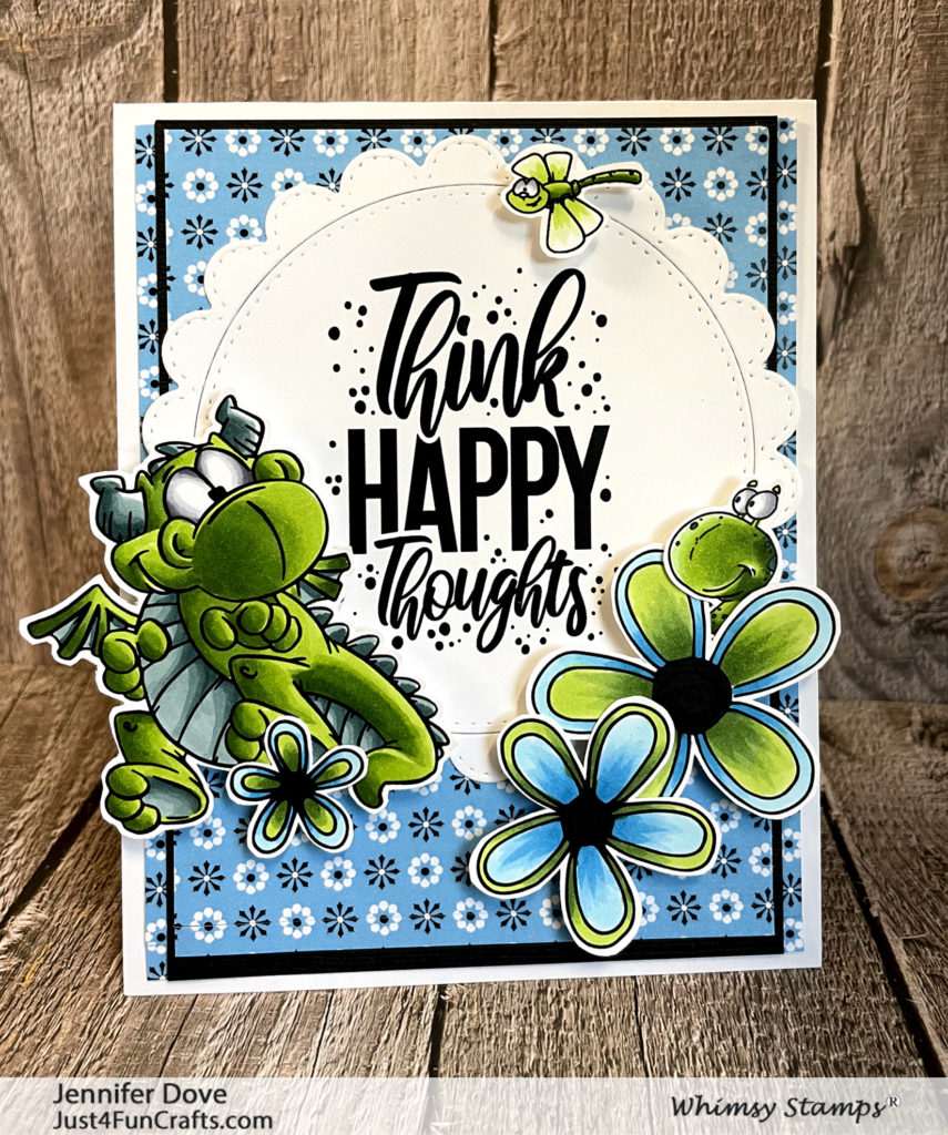 card making, whimsy stamps, dragons, Dustin Pike