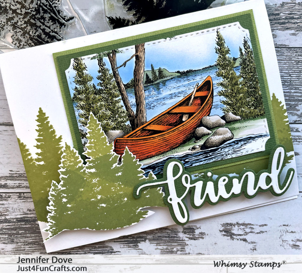 Whimsy Stamps, card making, canoe