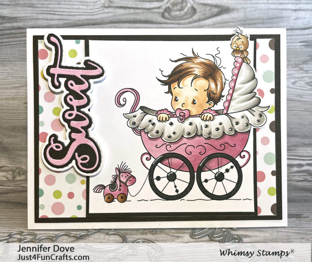 whimsy stamps, card making, baby card